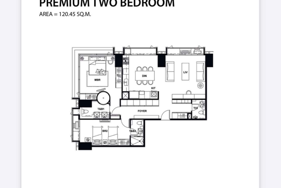 Alpha 2 Bedroom Suite Floorplan